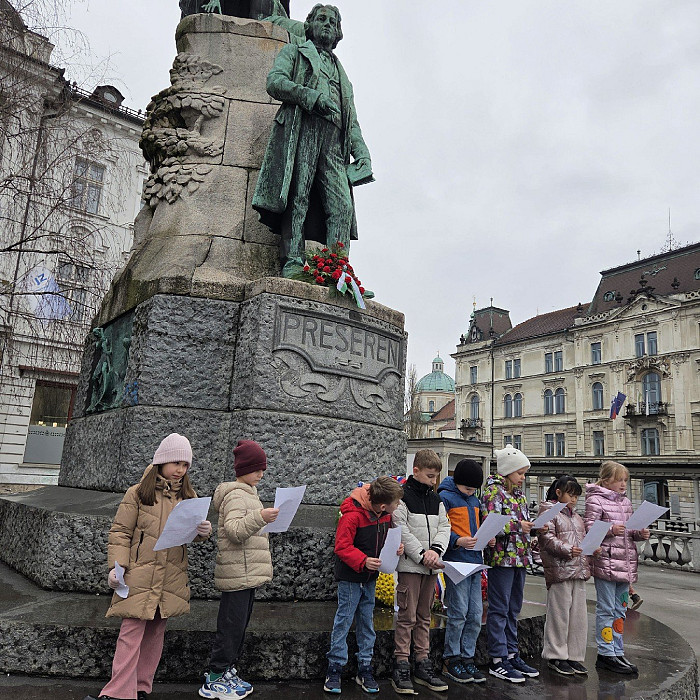 Kultura ne pozna meja: Učenci iz petih držav skupaj po Prešernovih sledeh