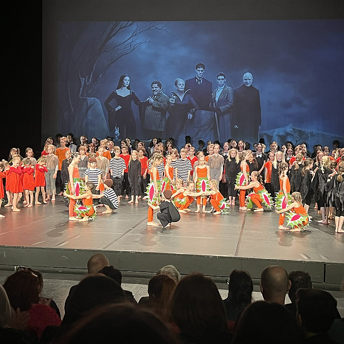 Učenci naše šole nastopili v plesni predstavi Večerja pri Addamsovih